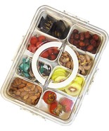 Zeenning 2.4L 8 Compartment White Plastic Divided Snack Serving Tray wit... - $35.00