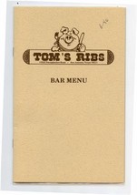 Tom&#39;s Ribs B B Q Bar Menu Loop Loop 410 &amp; Nacogdoches Road San Antonio T... - £14.11 GBP