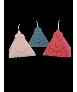 All Seeing Eye Egyptian Pyramid Candle 3 in X 3 in U-Pick Color - $14.00
