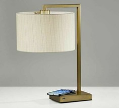 NEW Modern Farmhouse Stonewall Table Lamp Desk Shade Wireless Charging  - £141.62 GBP