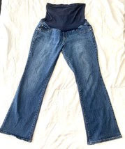 Indigo Blue Maternity Jeans Large 36 In Waist Before Stretch 27 Inseam READ - £9.50 GBP