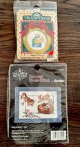 2 Cross Stitch Mini Kits Traditions Madonna T8901 Bucilla Bird Nest 33025 - £9.08 GBP