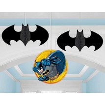 Batman DC Comics Superhero Honeycomb Decorations Birthday Party Decor 3 Piece - £4.91 GBP