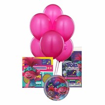Trolls World Tour Birthday Party Package Plates Napkins Table Cover Balloons New - $14.95