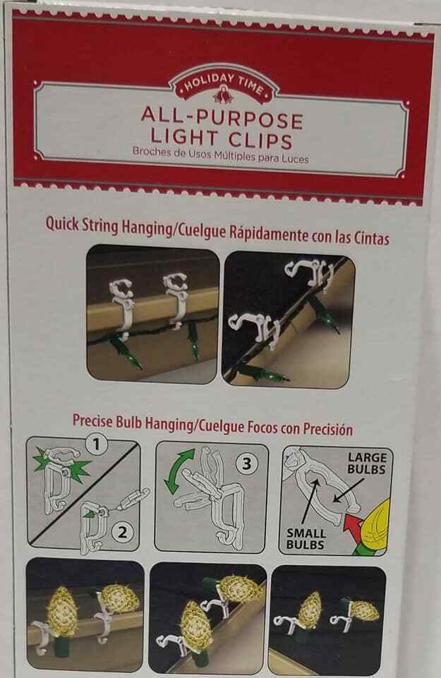 100 All Purpose Light Clips Holiday Time  (LOC RM G-3) Item image 3