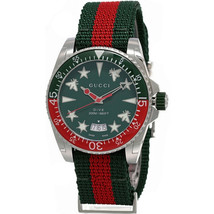 Gucci Men&#39;s Dive Green Dial Watch - £769.93 GBP