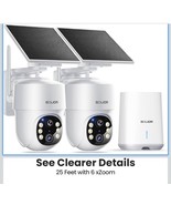 5MP Smart Security Cameras (2)  WiFi,  Outdoor, and Solar Powered NEW!! - $148.49