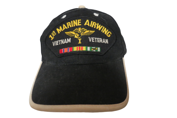 Primary image for 1st Marine Airwing Baseball Cap Hat Vietnam Veteran Adjustable Back Black Cotton