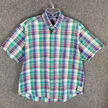 Salty Dog Gant Button Down Shirt Men&#39;s Large Foxhunt Plaid Short Sleeve ... - €11,41 EUR