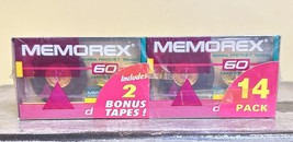 Memorex DBS 60 Unopened 14 Pack Blank Audio Cassette Tapes NOS - £17.32 GBP