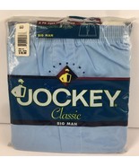 2 Vintage Jockey Big Man Full Cut Boxers Mens Size 60 (2 Pack) Blue USA MADE - $14.84