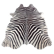 Light Genuine Zebra Cowhide Rug Size: 7x5.7 feet Z-025 - $266.31