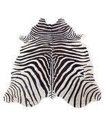 Light Genuine Zebra Cowhide Rug Size: 7x5.7 feet Z-025 - $363.40 CAD