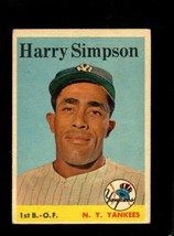 1958 Topps #299 Harry Simpson Vg+ Yankees *NY9234 - £3.87 GBP