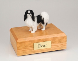 Japanese Chin Black &amp; White Pet Cremation Urn Available 3 Diff. Colors &amp; 4 Size - £136.30 GBP+