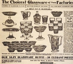 1900 Glassware Sets Advertisement Victorian Sears Roebuck 5.25 x 7&quot;  - £14.54 GBP