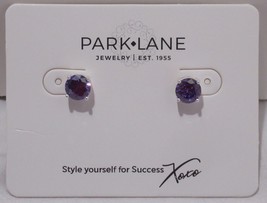 PARK LANE polished hematite VIOLET Impression Earrings pair set - £27.30 GBP