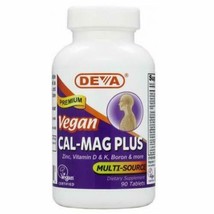 Deva Vegan Vitamins Cal Mag Plus Vegan 90 Tab - £8.84 GBP