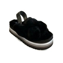 UGG Disco Knot Slide Sheepskin Platform Slippers Womens Size 10 Black 1126383 - £48.63 GBP