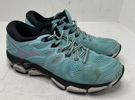 Mizuno Wave Horizon 3 Running Walking Shoes Women’s Size 9.5 Blue Teal K8 - £17.73 GBP