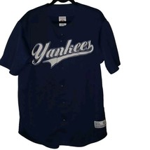 True Fan New York Yankees Button Up Jersey Men&#39;s Size Large - $559.01 MXN
