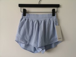 Nwt Lululemon Blen Light Blue Ltwt Low Rise Lined 4&quot; Hotty Hot Shorts 4 - £64.56 GBP