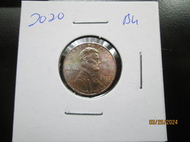 2020-P Lincoln Shield Cent BU Artificially Toned Radiant!  - £2.55 GBP