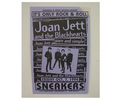 Joan Jett and the Blackhearts Handbill Poster &amp; - £49.54 GBP