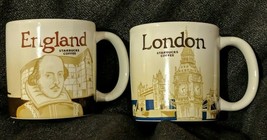 Starbucks LONDON &amp; ENGLAND Collector Series Mini Demitasse Espresso 3 oz Mugs - £19.60 GBP