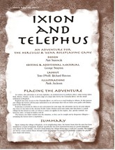 Hercules and Xena Roleplaying Game Ixion and Telephus Adventure Guide - £9.60 GBP