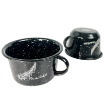 Frida Kahlo 2 Enamel Metal Camp Cup Bundle Splatter Tone Santa Anita Mexico - £15.32 GBP