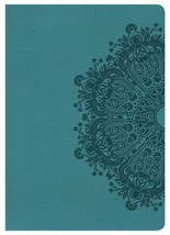 NKJV Large Print Compact Reference Bible, Teal LeatherTouch - GOOD - £96.65 GBP