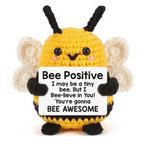 Positive Card Funny Positive Animals Fruits Knitted Doll Gift Emotional ... - $9.73 CAD