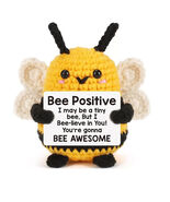 Positive Card Funny Positive Animals Fruits Knitted Doll Gift Emotional ... - $9.73 CAD