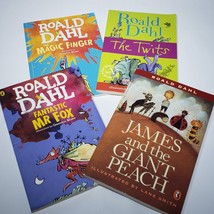 Lot of 4 Roald Dahl TPB Books Twits Mr Fox Magic Finger James Giant Peach - £7.04 GBP