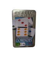 Cardinal Double Six Color Dot Dominoes Classic Games Tin Box Set Sealed - £7.18 GBP