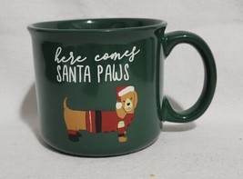 Here Comes Santa Paws Pet Wiener Dog Schnauzer Holiday Home Mug - Used - £10.85 GBP