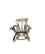 Vintage Sterling Signed 800 Mid Century Detail Rocking Chair Dollhouse M... - $53.70 CAD
