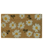 Bacova Daisy Bee Toss Printed Outdoor/Indoor Doormat Size 18 X 30 Color Yellow - £39.08 GBP