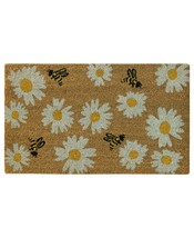 Bacova Daisy Bee Toss Printed Outdoor/Indoor Doormat Size 18 X 30 Color Yellow - £39.27 GBP