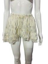 Isabel Marant Women&#39;s Metallic Tiered Asymmetric White Short Mini Skirt S 34 - £75.97 GBP