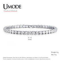 UMODE New Round Crystal Tennis Bracelets for Women Men Rectangle Square Zircon W - £12.07 GBP