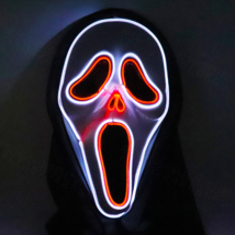 Halloween Scary Skull LED Glowing Screaming Mask - £16.88 GBP