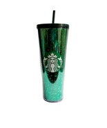 Starbucks 2019 Limited Edition Christmas Green Holiday Glitter Tumbler 2... - £15.46 GBP