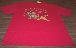 Walt Disney Mickey Mouse Pluto Minnie Christmas T-Shirt Big &amp; Tall 3XL 3XLT New - £19.70 GBP