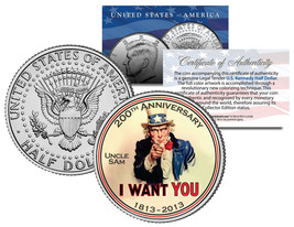 Uncle Sam &quot;I Want You&quot; 200th Anniversary JFK Half Dollar US Colorized Coin - €10,51 EUR