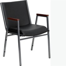 Flash Furniture 4 Pack HERCULES Series Heavy Duty Black Vinyl Stack Chair with - £399.66 GBP