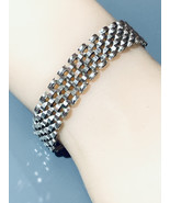 Italy Milor Sterling Silver Mesh Chain Bracelet 20.8 Grams 7.5” - $185.15 CAD