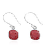 Ruby (Color Enhanced) Sterling Silver Earrings TGW 4.75 cts. Brand New! ... - $252.72 MXN