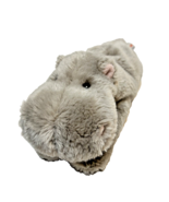 Vintage Aurora World Plush Gray Hippopotamus Stuffed Animal Lovey 13&quot; Soft - £9.24 GBP
